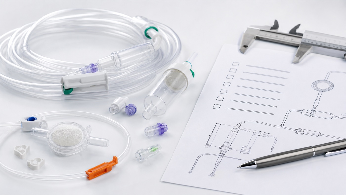 Custom medical tubing set RFQ guide with tubing components and engineering checklist