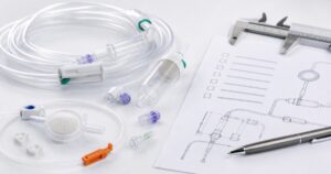Medical tubing set, components, drawing and measuring tools for RFQ preparation