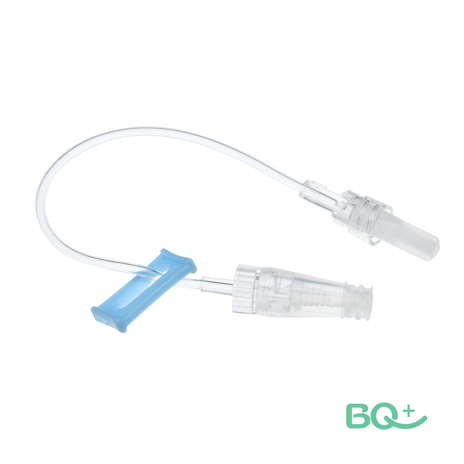 Standard BQ Plus microbore extension set on a white background