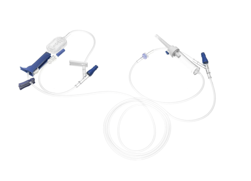 Representative BQ Plus pump administration set configuration