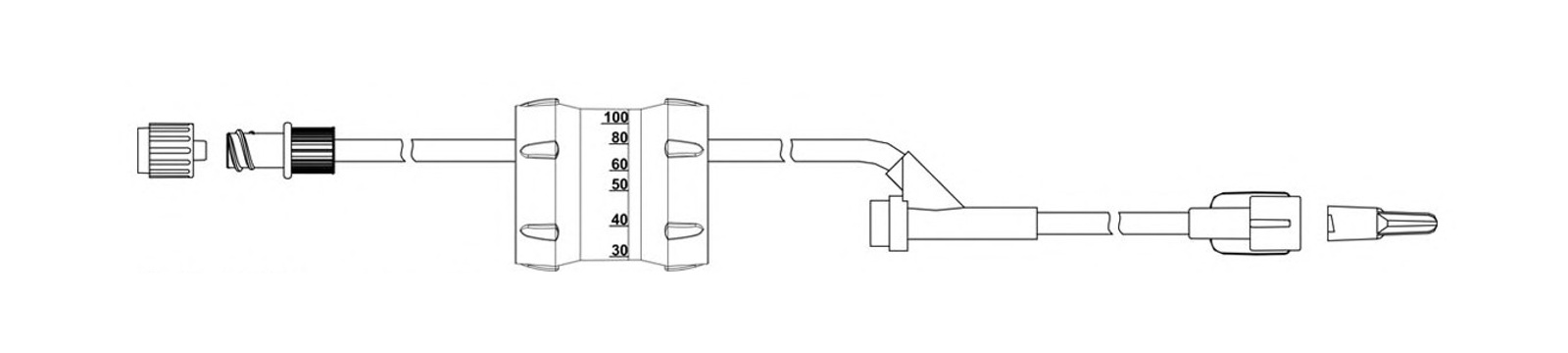 BQ Plus EXT.12 complete flow-regulated extension line diagram