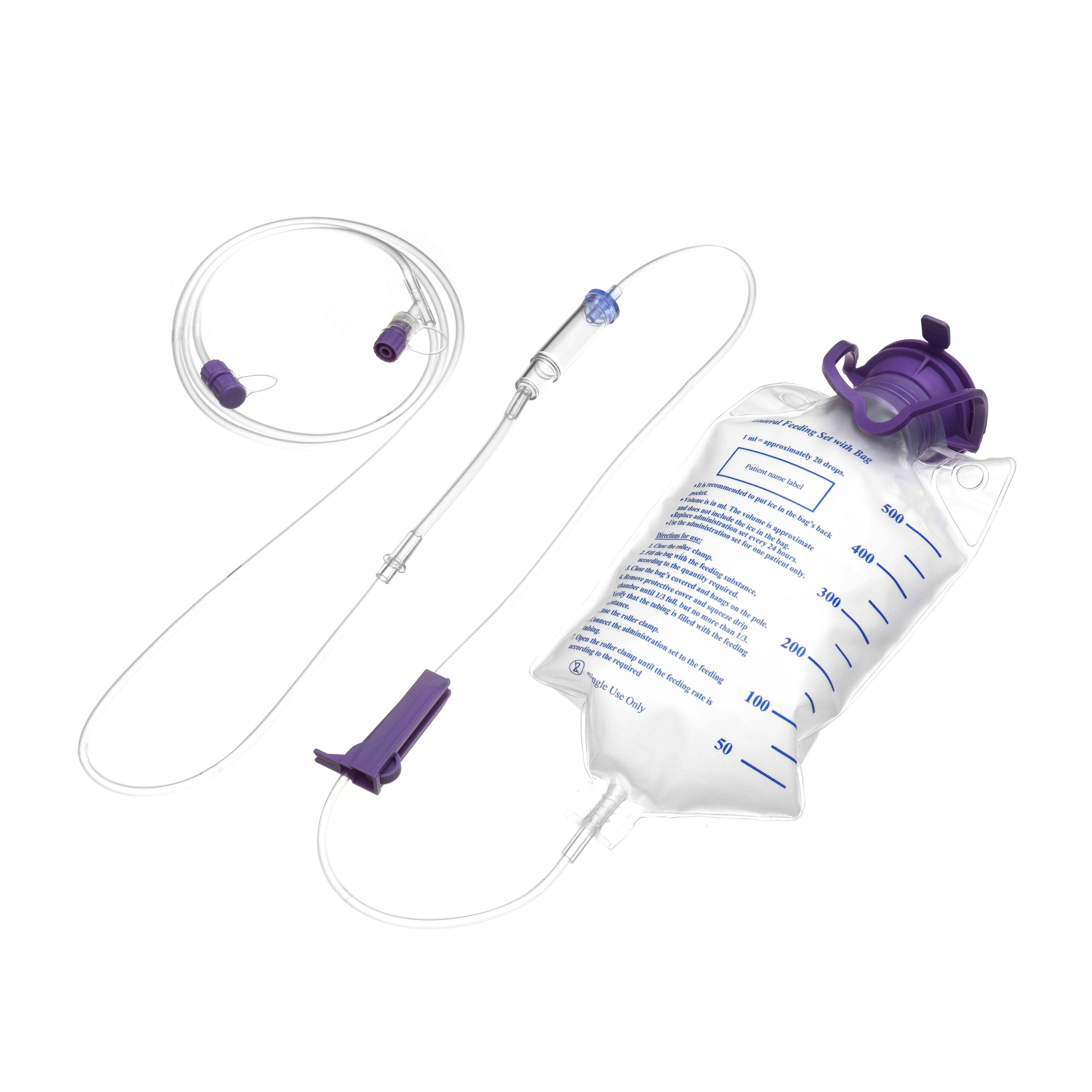 Representative BQ Plus enteral feeding bag set