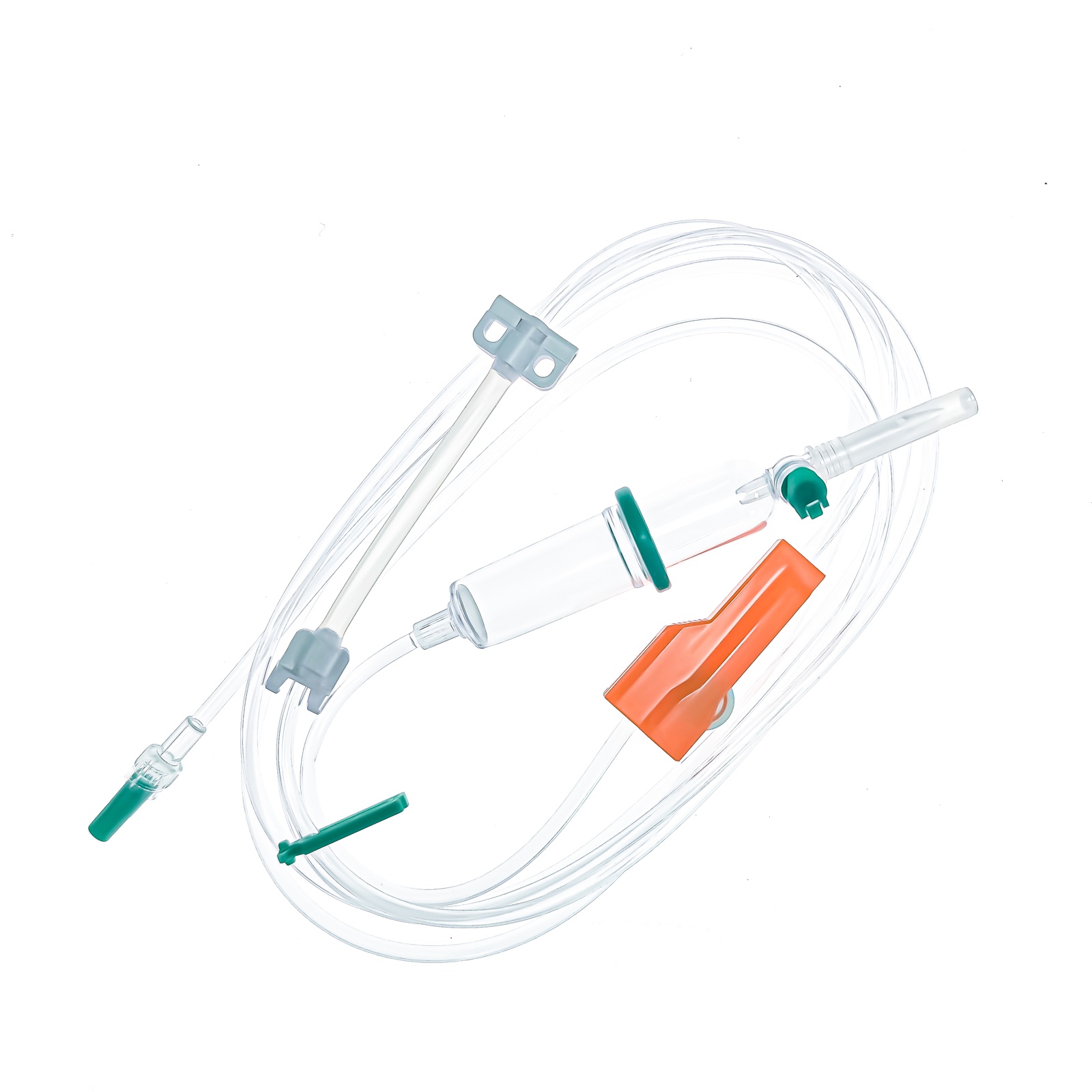 Representative BQ Plus air-stop pump administration set configuration