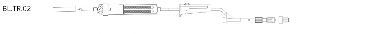 BQ Plus BL.TR.02 transfusion-set catalog schematic