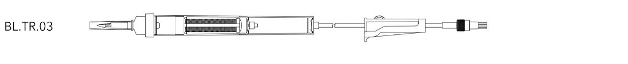 BQ Plus BL.TR.03 transfusion-set catalog schematic