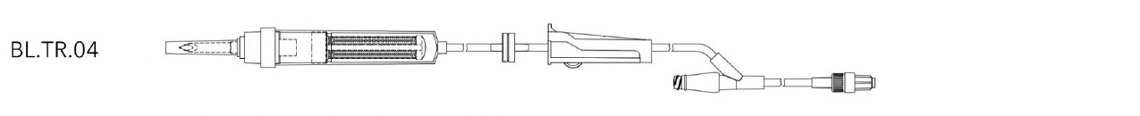BQ Plus BL.TR.04 transfusion-set catalog schematic